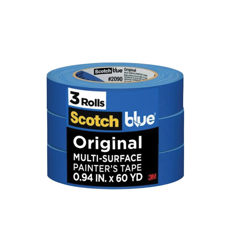 2090-24EC3 Painters Tape, 60 yd L, 0.94 in W, Blue