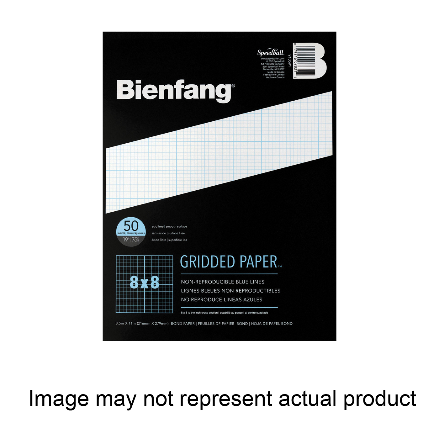Bienfang 910592 Designer Grid Paper Pad, 8-1/2 x 11 in - 1