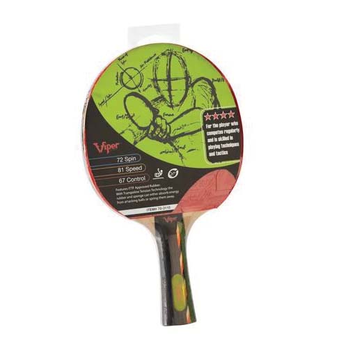 Viper 70-3110 Table Tennis Paddle, Rubber/Wood - 2