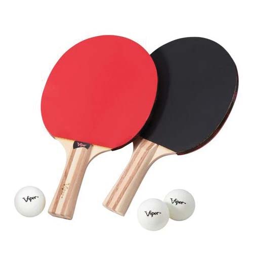 Viper 70-2000 Table Tennis Paddle and Ball Set, Rubber/Wood - 1