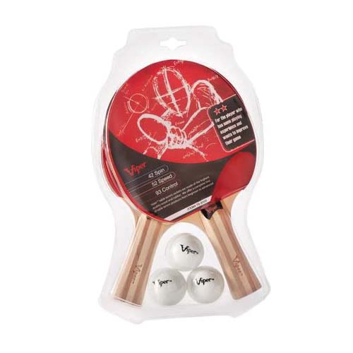 Viper 70-2000 Table Tennis Paddle and Ball Set, Rubber/Wood - 2