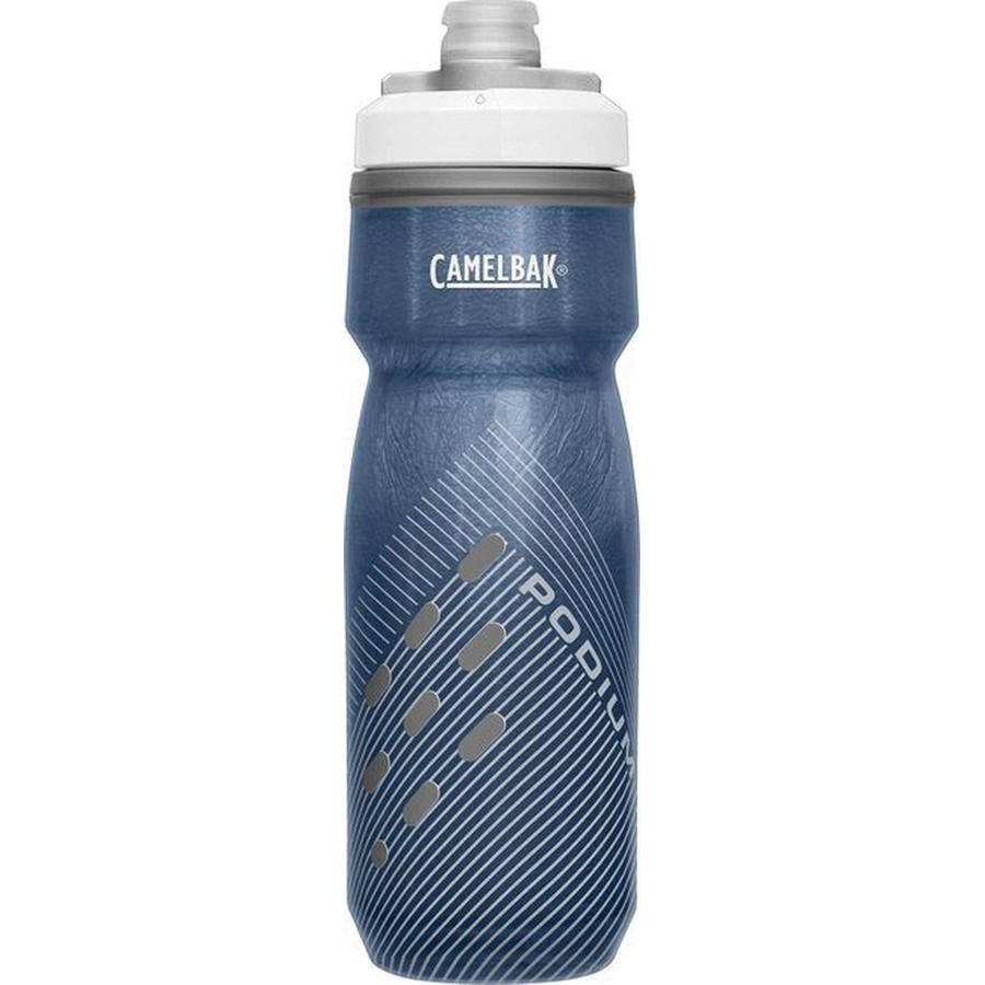 CAMELBAK CB-1874404062 Podium Chill Bottle, 21 oz Capacity, Self-Sealing Cap Cover/Lid, Navy Perforated - 1