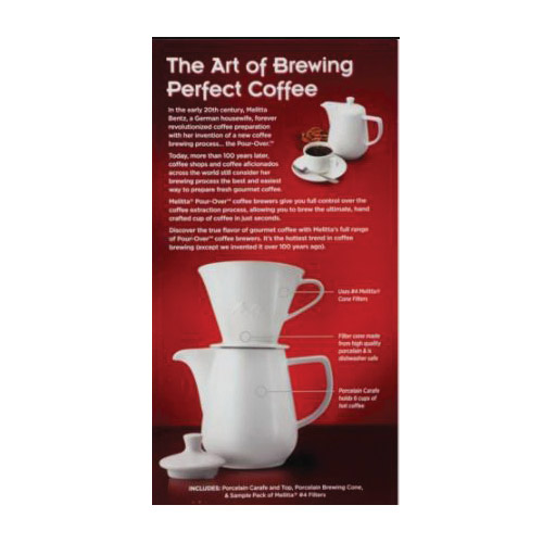 Melitta 640476 Coffee Maker and Carafe Set, 36 oz Capacity, Porcelain - 5