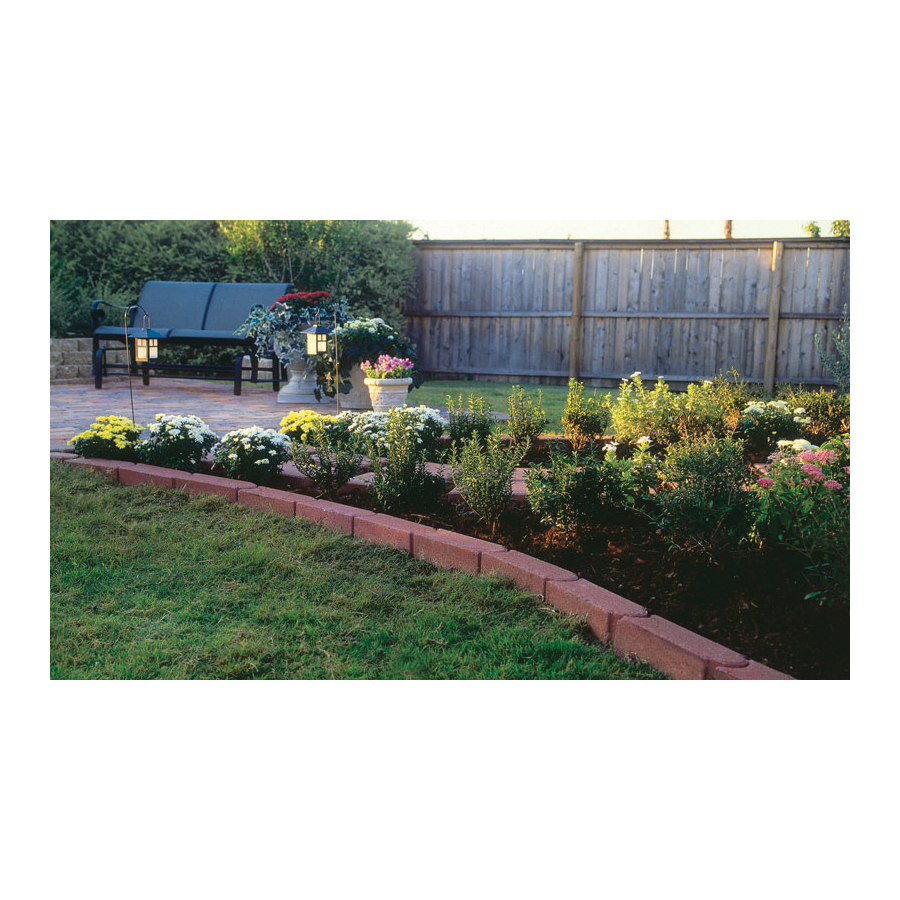 Pavestone 93051 Edgestone Edger, 11.81 in L, 3.54 in H, Concrete, River Red