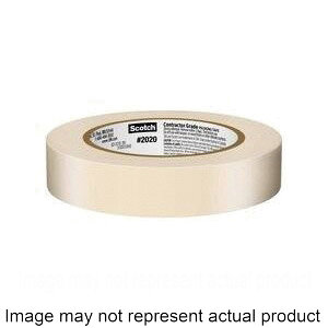 Scotch 2020-24A Masking Tape, 60.1 yd L, 0.94 in W, 0.005 in Thick, Paper Backing, Tan - 6