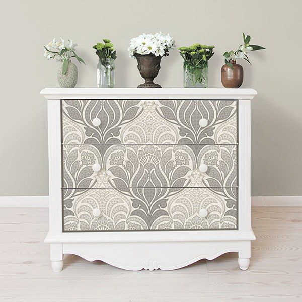 Decorative Wallpaper, Brewster, 20-1/2 in W, Charisma, Vinyl, Gray - 5