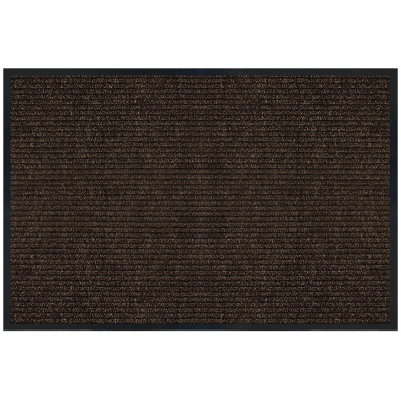 MT1003176 Utility Mat, 4 ft L, 3 ft W, Runner, Tri-Rib Pattern, Polypropylene Rug, Tan