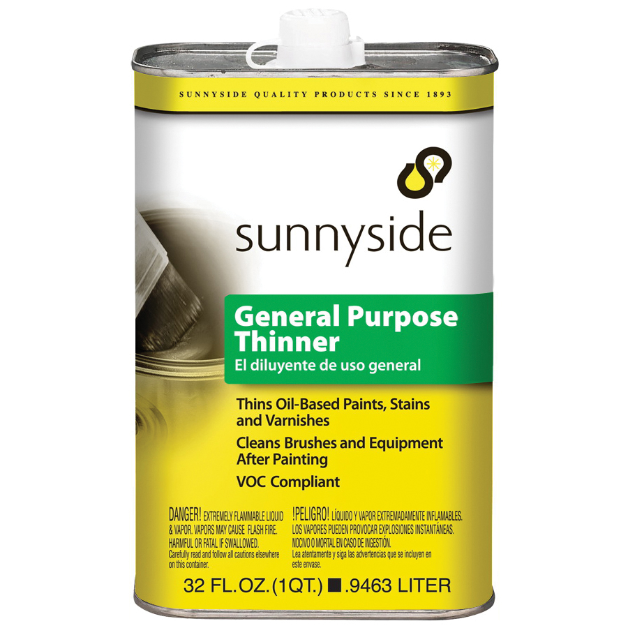 Sunnyside 47632 Paint Thinner, Liquid, Pungent, Clear, 1 qt