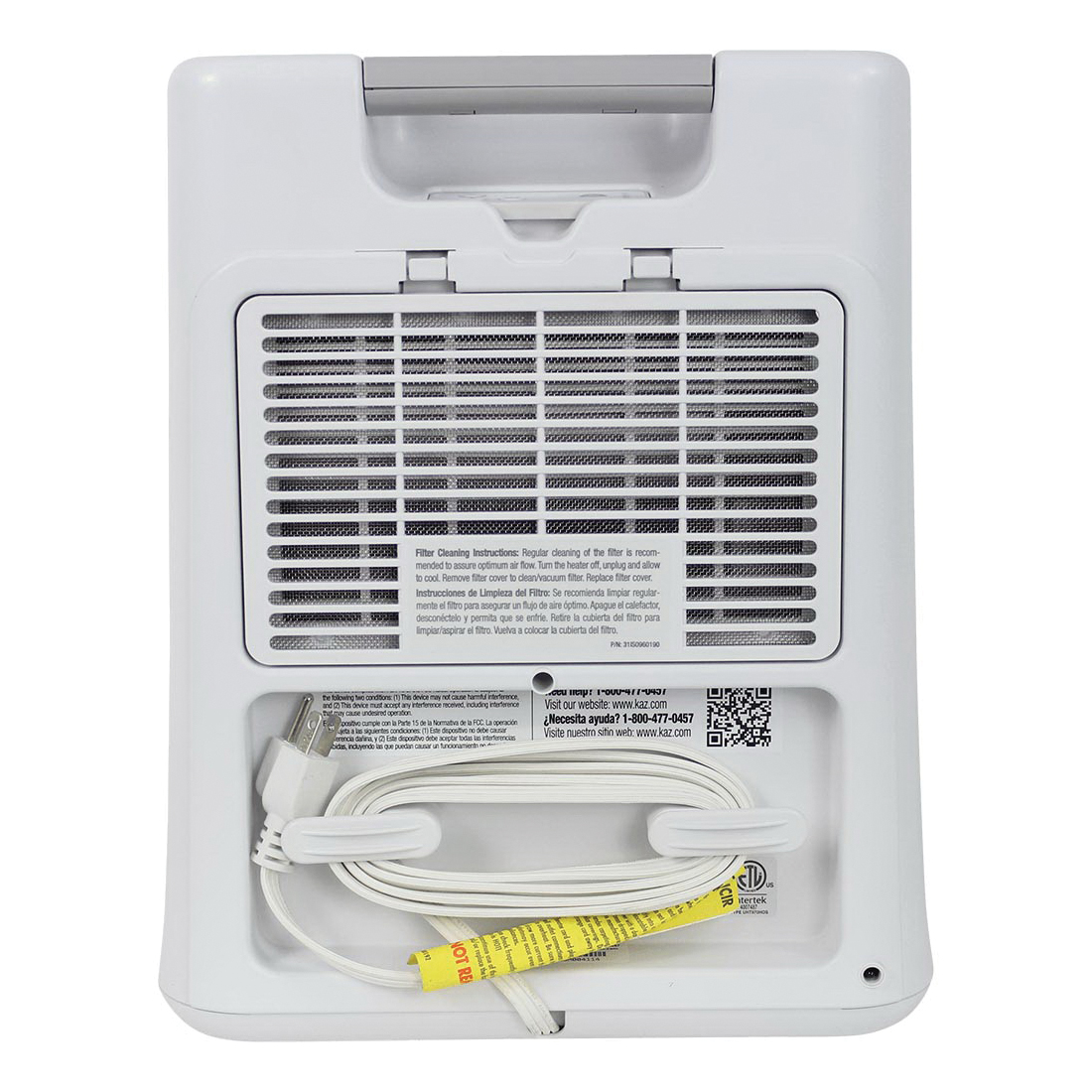 Honeywell HZ-970 Digital Heater, 12.5 A, 120 VAC, 1500 W, 5118 Btu, Remote Control, White