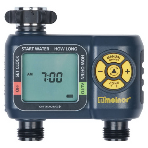 AquaTimer 63100 Water Timer, 2-Zone, 1 min to 6 hr Time Setting, LCD Display