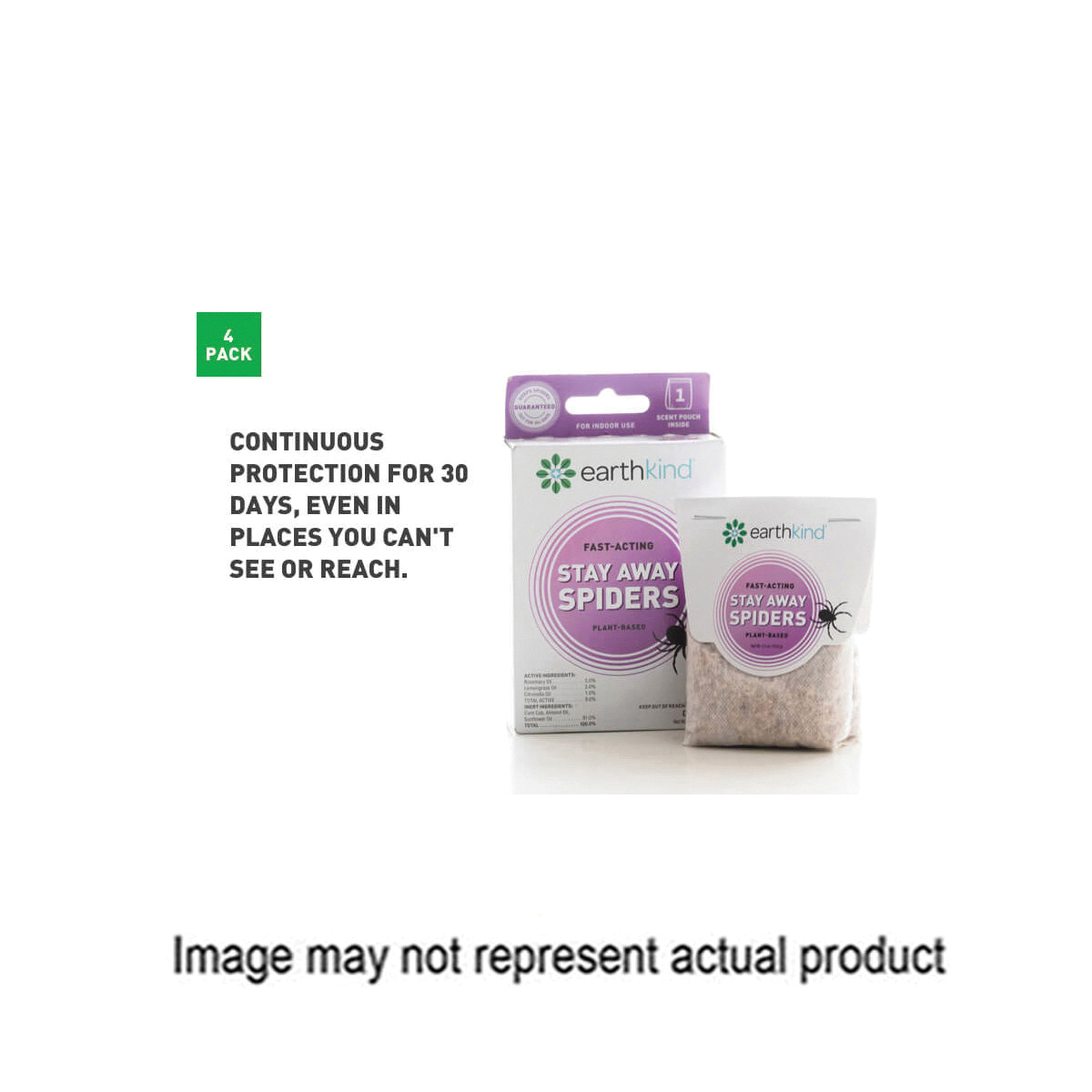 earthkind Stay Away SA1P8TSPD Spider Repellent, Granular, Fresh Herbal Pouch