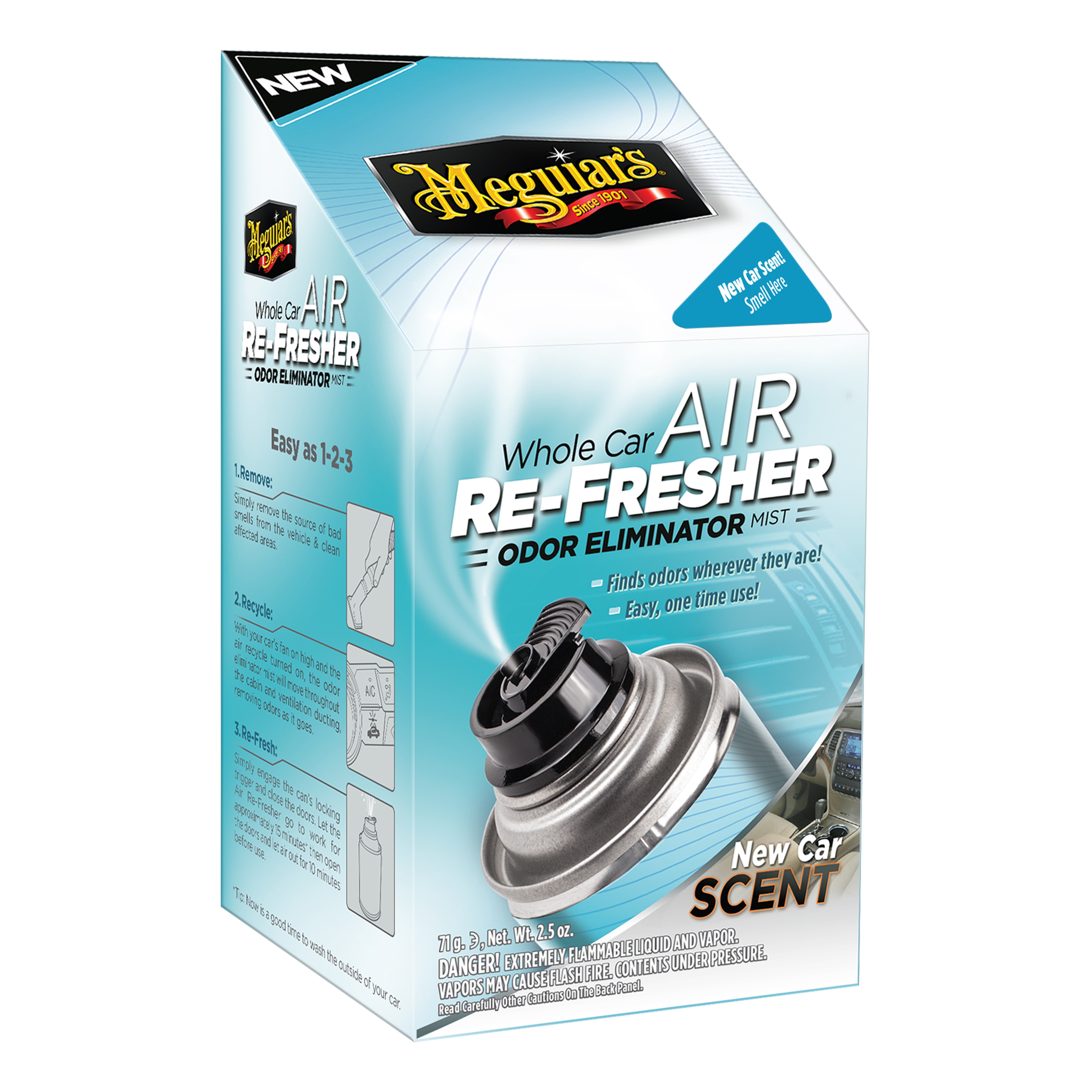 G16402 Whole Car Air Refreshener, 2 oz, Aerosol Can, Liquid, New Car/Vanilla
