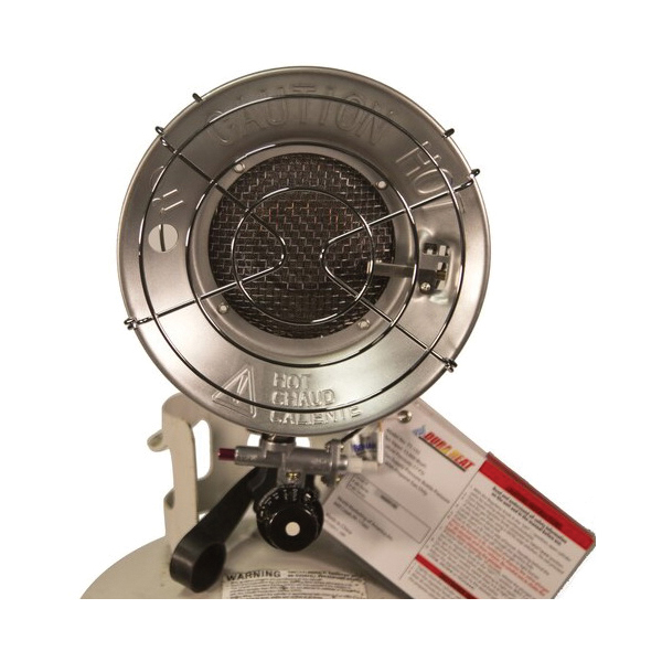 Dura Heat TT15 TT-15CSA Portable Tank Top Heater with Tip-Over Shut-Off, 9K, 12K, 15K, Propane, Silver