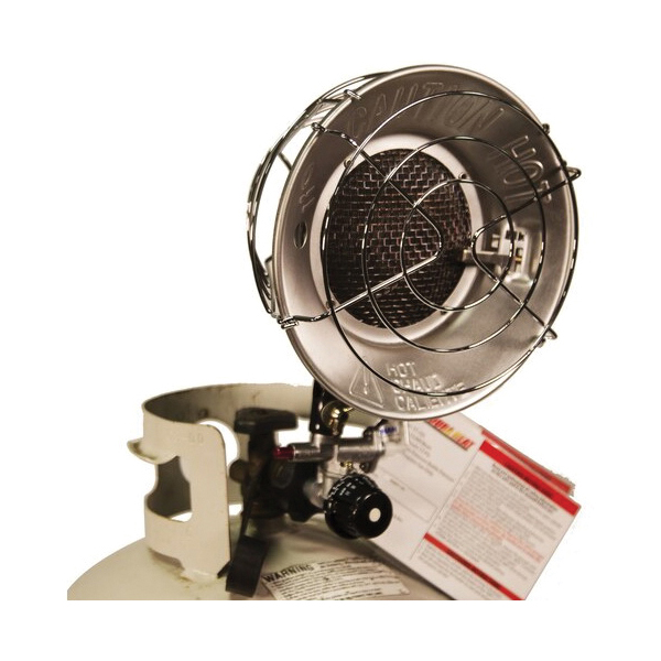 Dura Heat TT15 TT-15CSA Portable Tank Top Heater with Tip-Over Shut-Off, 9K, 12K, 15K, Propane, Silver