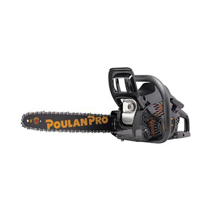 Poulan Pro PR4016 967084601 Chainsaw, Gas, 40 cc Engine Displacement, 2-Stroke Engine, 16 in L Bar, Pull Start
