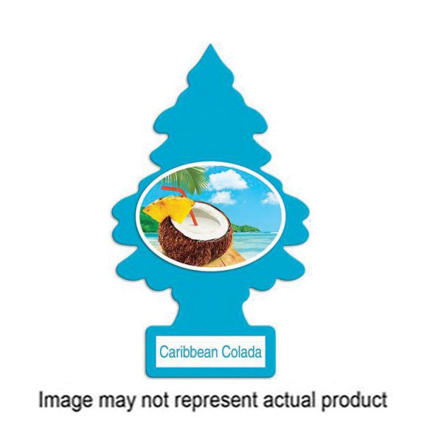 U3S-32024 Pine Tree Air Freshener, 3 Pack, Solid, Caribbean Colada