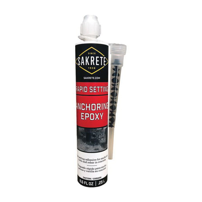 60200221 Rapid Setting Anchoring Epoxy, Gray, Liquid, Paste, 8.6 oz, Tube