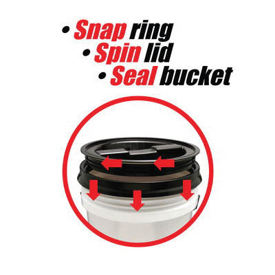 1044433 Screw-Top Lid, HDPE, Black