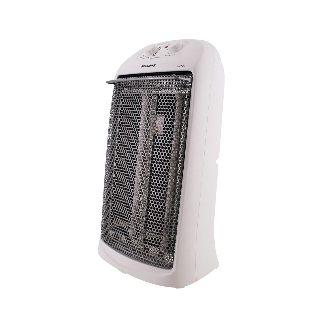 Pelonis HQ-1000 Infrared Quartz Heater, 12.5 A, 750/1500 W, 5120 Btu Heating, 2-Heating Stage, White