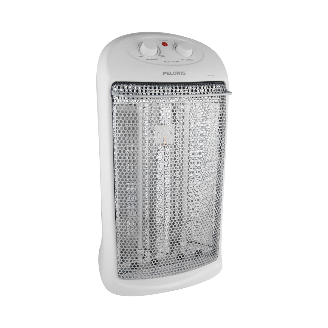 Pelonis HQ-1000 Infrared Quartz Heater, 12.5 A, 750/1500 W, 5120 Btu Heating, 2-Heating Stage, White