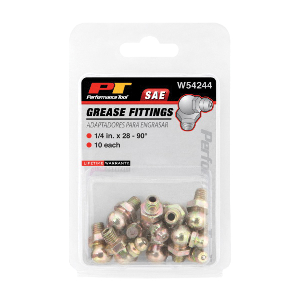 Performance Tool W54244 90 deg Grease Fitting, 1/4 in, NPT