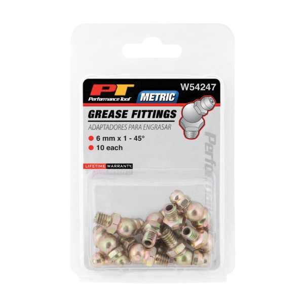 Performance Tool W54247 45 deg Grease Fitting, 6 mm