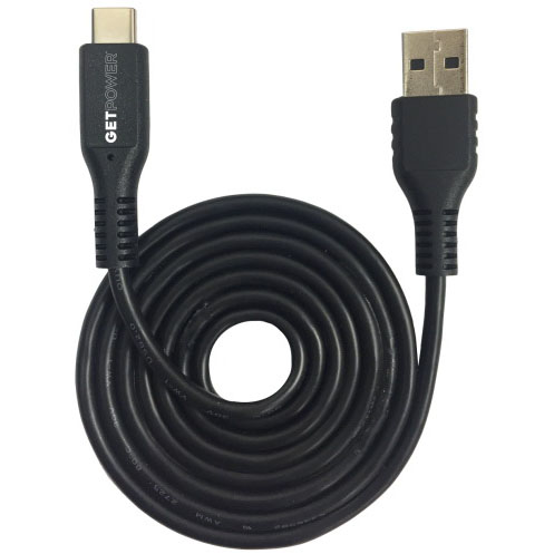 GP-USB-USBC Charge and Sync Cable, USB-A, USB-C, 3 ft L