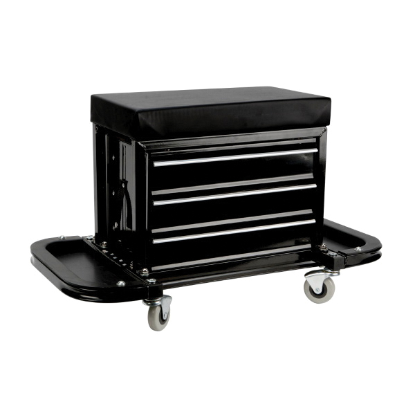 Performance Tool W85025 Rolling Mechanics Seat, 350 lb, 9 in OAL, Vinyl Seat