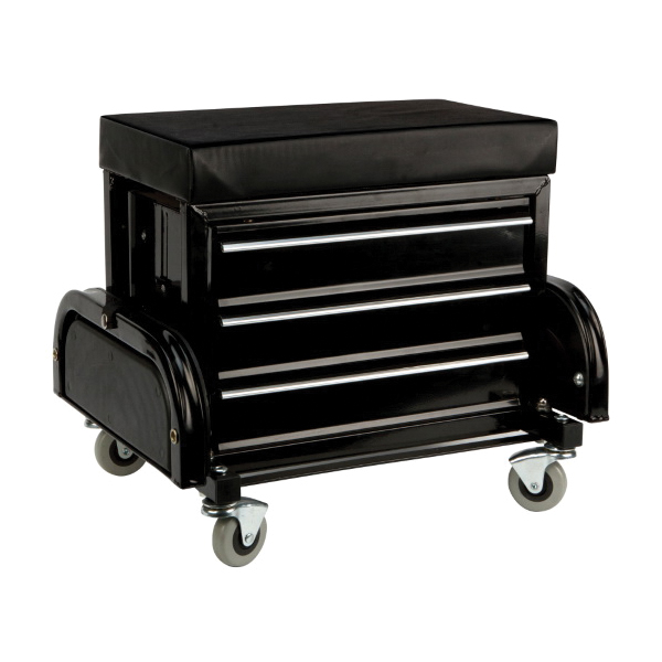 Performance Tool W85025 Rolling Mechanics Seat, 350 lb, 9 in OAL, Vinyl Seat