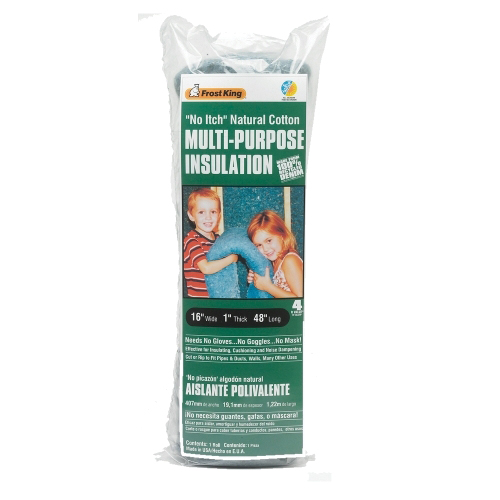 Frost King CF1 Insulation, 48 in L, 16 in W, 1 in Thick, Denim