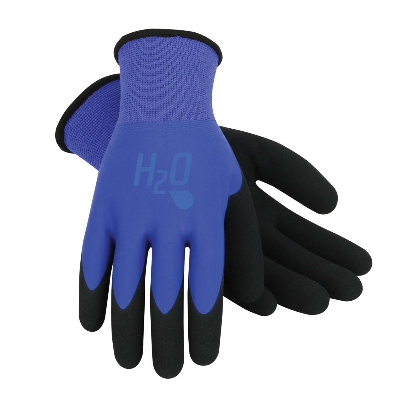 SM7186B/L Gardening Gloves, L, Latex Coating, Cobalt Blue