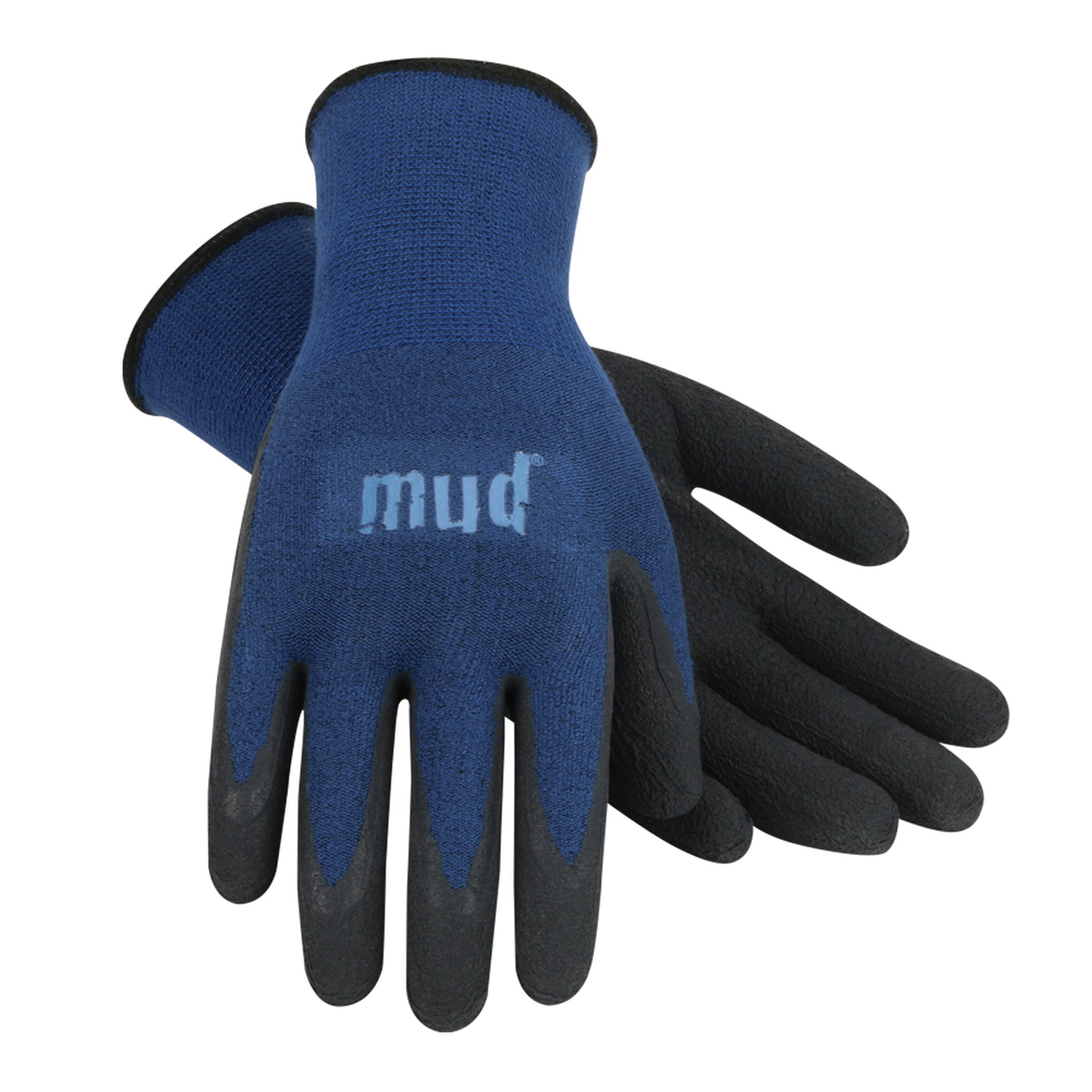 SM7196B/ML Work Gloves, M, L, Bamboo/Latex/Spandex, Black/Cadet Blue