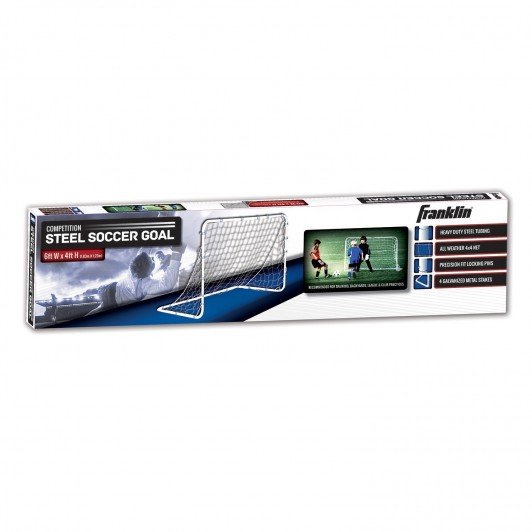 Franklin Sports 5660X Soccer Goal, 3 ft L, 6 ft W, Steel, White
