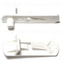 Midwest Fastener 66248 Shelf Support, Locking, Plastic, White, 8/PK - 1
