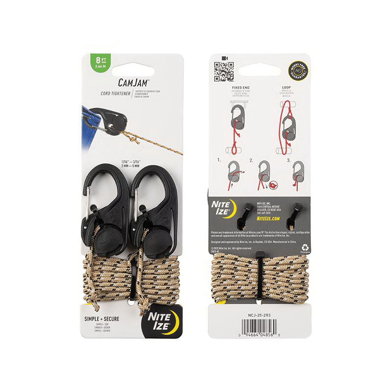 CamJam NCJ-25-2R3 Cord Tightener, 66.7 mm L, Plastic