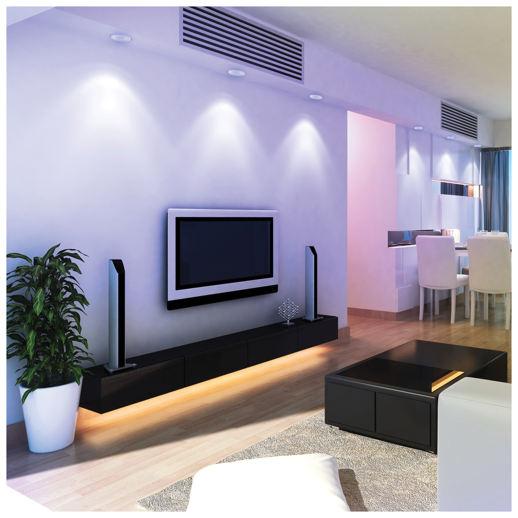 Feit Electric BR30/RGBW/CA/AG Smart Bulb, 650 Lumens, 2700 to 6500 K Color Temp, 8 W, Wi-Fi Connectivity: 2.4 GHz
