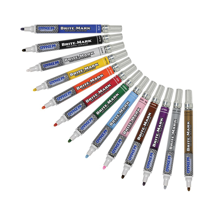 Dykem Brite-Mark 84001 Permanent Marker, Bullet Lead/Tip, Medium Lead/Tip, Blue Lead/Tip - 3