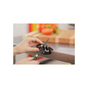Smith's Edge Grip Series 50009 Two-Stage Knife Sharpener, Coarse, Fine, Carbide/Ceramic Abrasive, Rubber Handle - 4