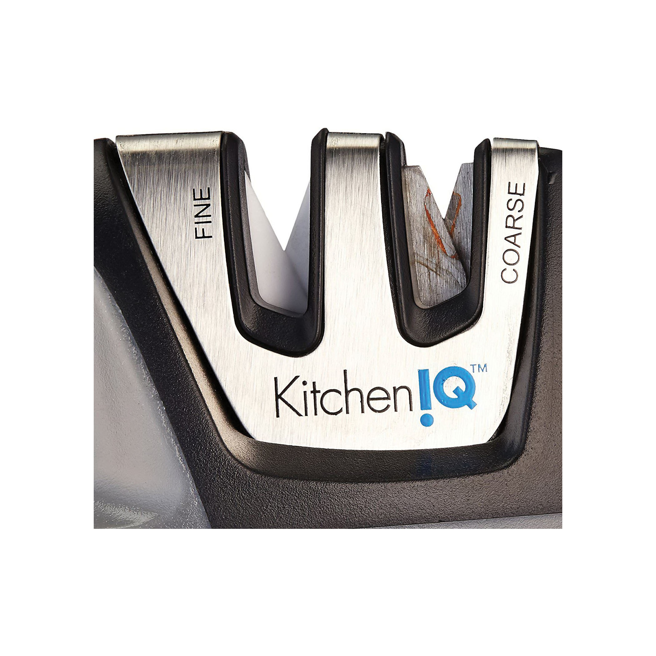 Smith's Edge Grip Series 50009 Two-Stage Knife Sharpener, Coarse, Fine, Carbide/Ceramic Abrasive, Rubber Handle - 5