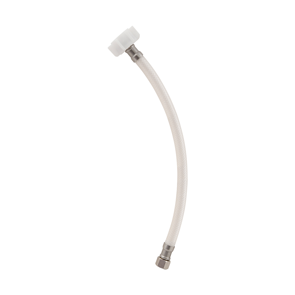 Waxman 0923400N Toilet Supply Line, 7/8 in Inlet, Compression Inlet, PVC Tubing, White, 12 in L