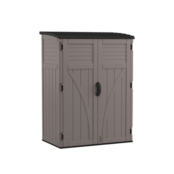 BMS5700SB Series Vertical Shed, 54 cu-ft Capacity, 4 ft 5 in W, 2 ft 8-1/2 in D, 5 ft 11-1/2 in H, Resin, Stoney