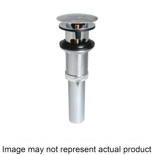 K820-75 Push Button Sink Drain, 1-1/4 in Connection, Brass, Chrome
