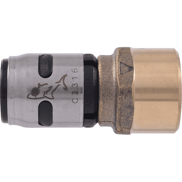 EvoPEX K072A Adapter, 1/2 in, Push-Fit x FNPT, Brass, 200 psi Pressure
