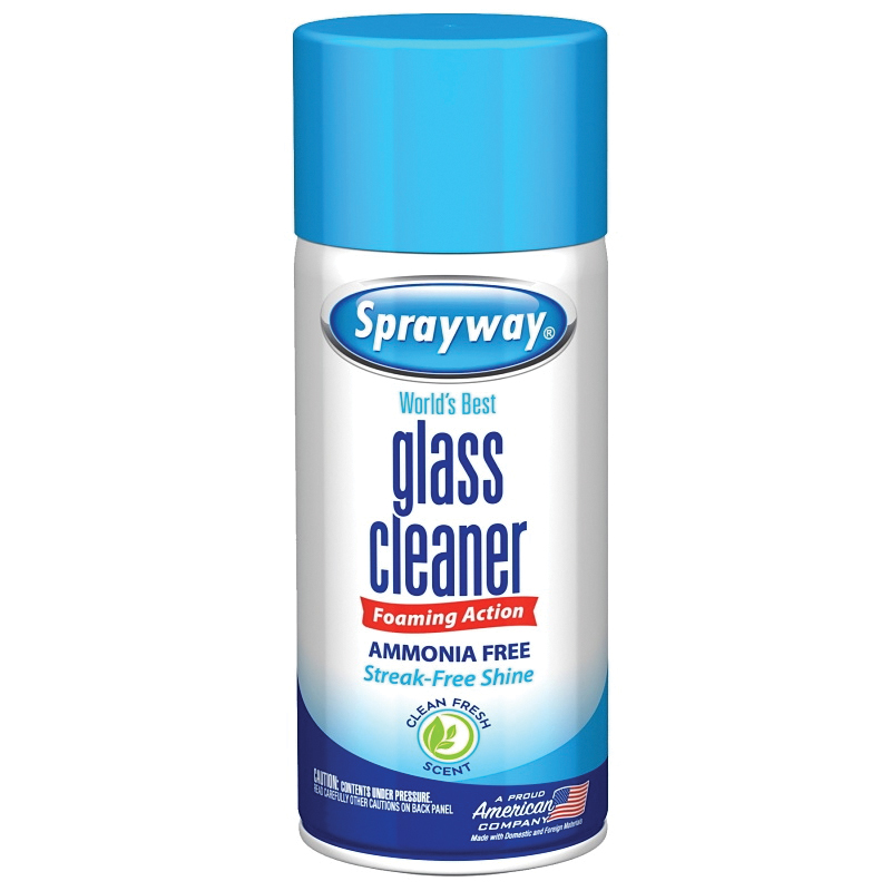 Sprayway SW195R Glass Cleaner, 6 oz, Aerosol, Butyl, Colorless/Pale Yellow