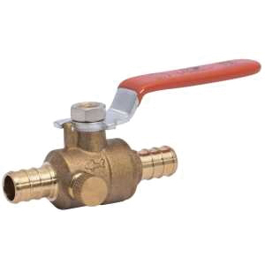 24612LFA Ball Valve, 1/2 in Connection, Barb, 200 psi Pressure, Brass Body