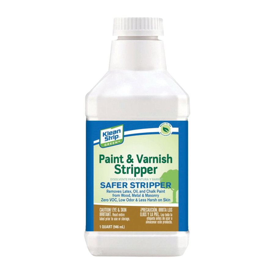 Green QKGS75023 Paint and Varnish Stripper, Liquid, Mild, White, 1 qt