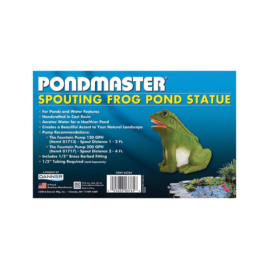 Pondmaster 03765 Garden Statue, Spouting Frog Pond, Resin