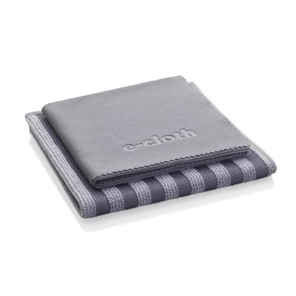 10617 Cleaning Cloth Set, Microfiber, 12.25 in L, 12.25 in W, Gray/Silver