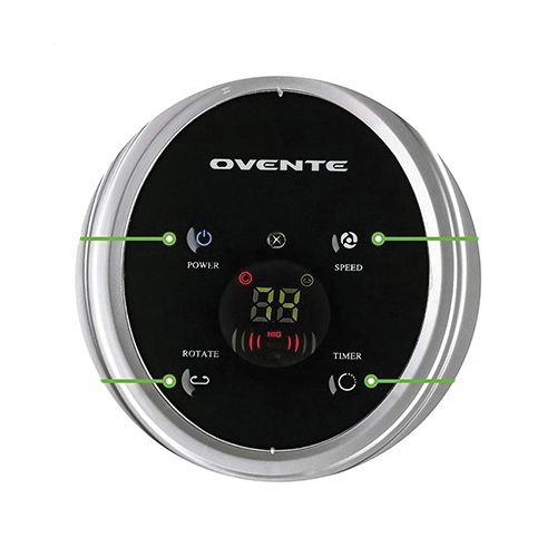Ovente TF88S Cool Breeze Tower Fan, 30 in Dia Blade, Silver - 2