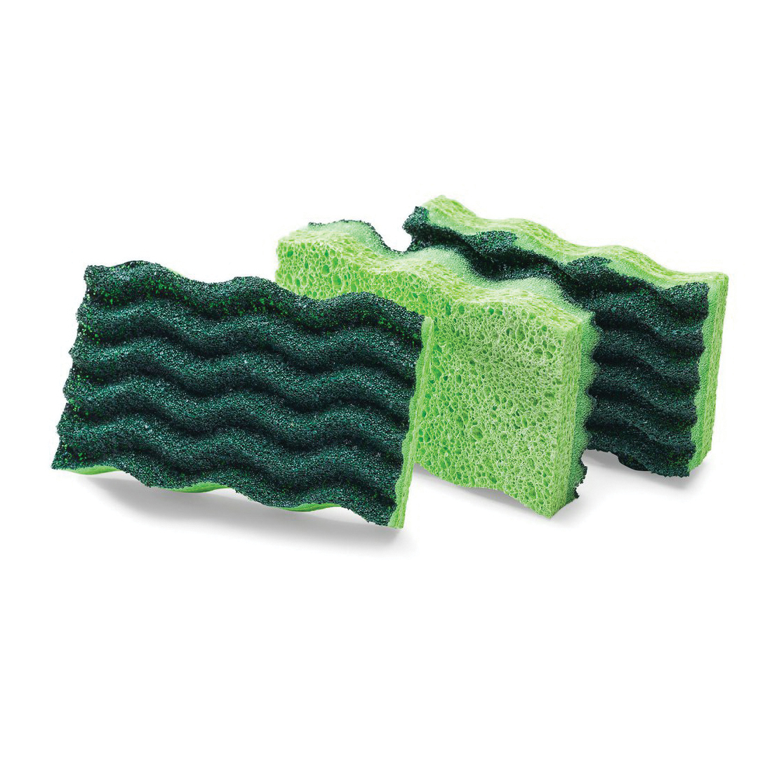1077 Sponge, 4-1/2 in L, 3 in W, 1 in Thick, Green